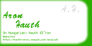 aron hauth business card